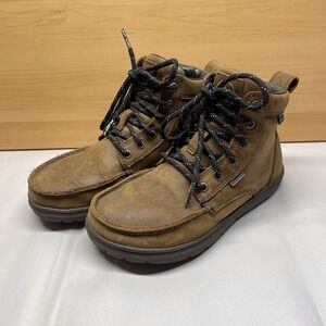 Lems Boulder Boot Womens 7 Mens 5.5 Weathered Umber Leather Hiking Waterproof